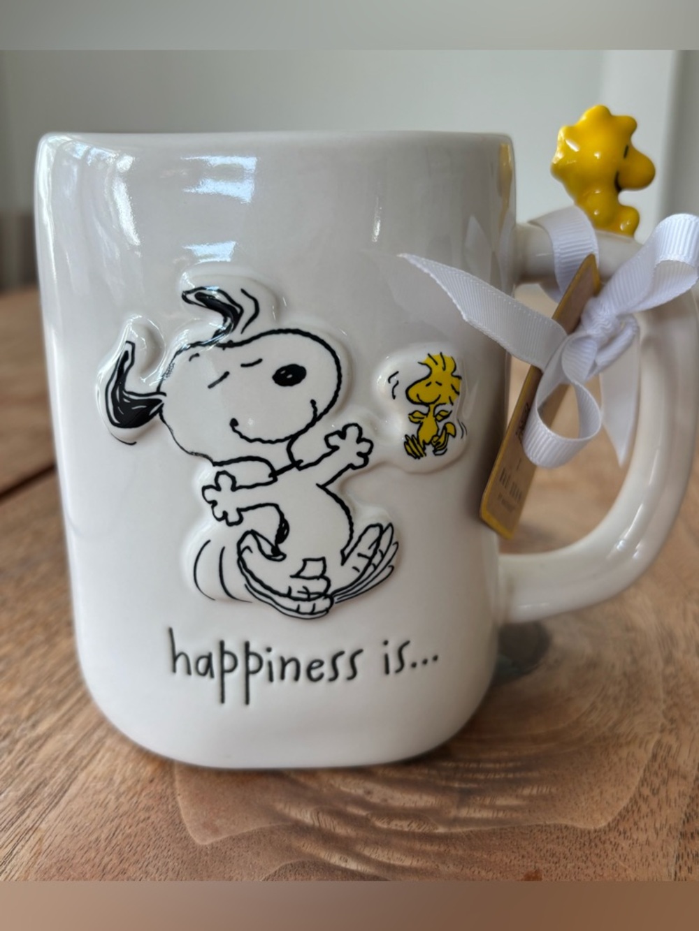 Rae Dunn x Peanuts Mug Snoopy Woodstock Happiness Is - Picture 2 of 13